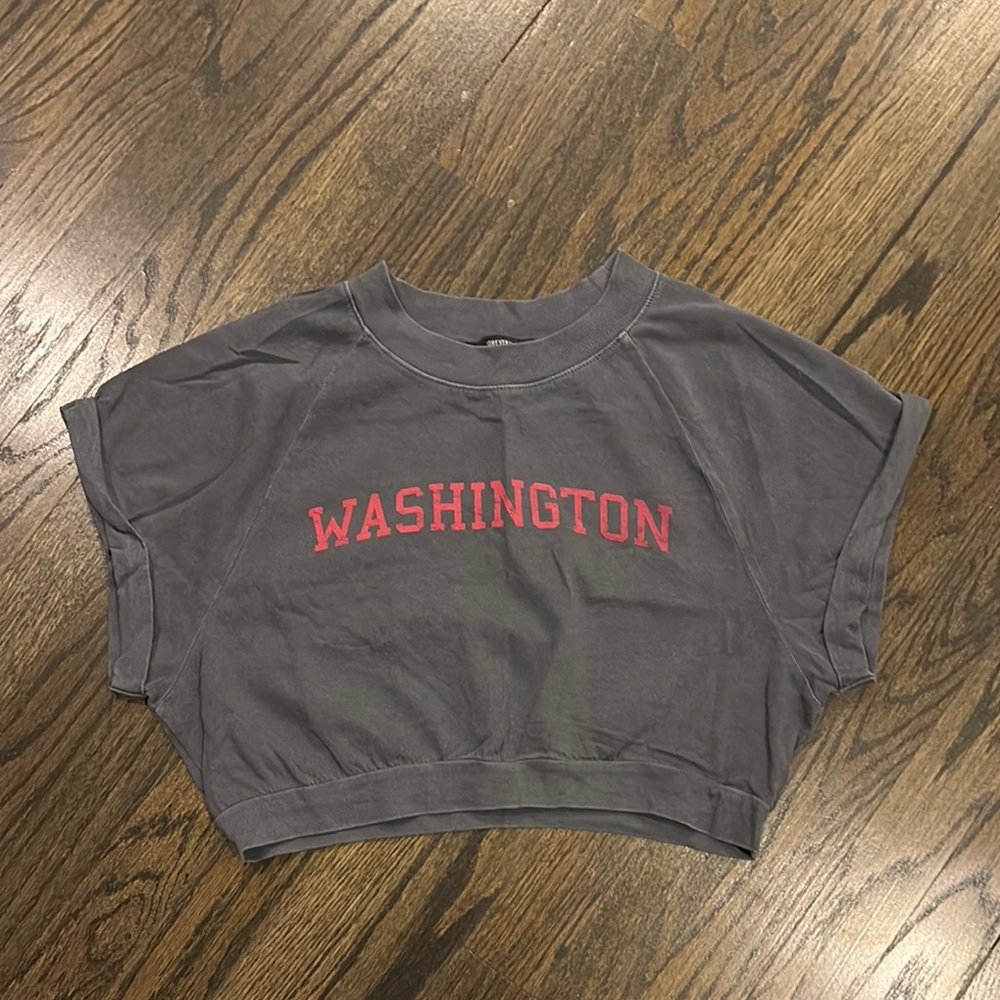 Teens Gray Washington Crop Top (size Small) by Forever 21 - Picture 1 of 5